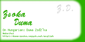 zsoka duma business card